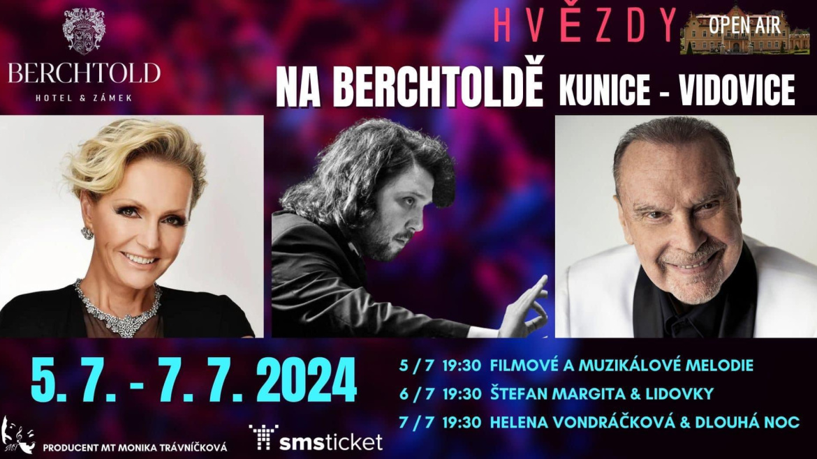 Hvězdy na Berchtoldě - tři exkluzivní koncerty pod širým nebem jen pár kilometrů za Prahou